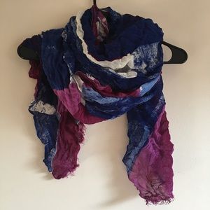 Pink & blue & white scarf